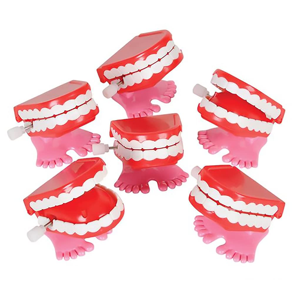The Dreidel Company Wind-Up Teeth: Chomping & Chattering Toys (2-Pack) 1.75 Inches