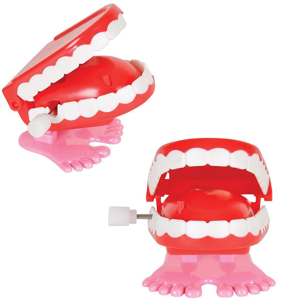 The Dreidel Company Wind-Up Teeth: Chomping & Chattering Toys (2-Pack) 1.75 Inches