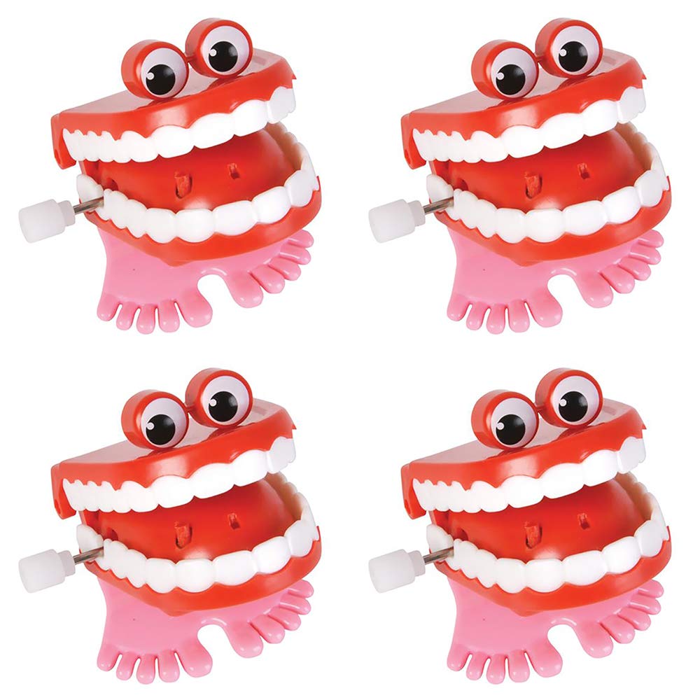 The Dreidel Company Wind Up Teeth Chomping & Chattering Teeth – 1.75-Inch, 6-Pack