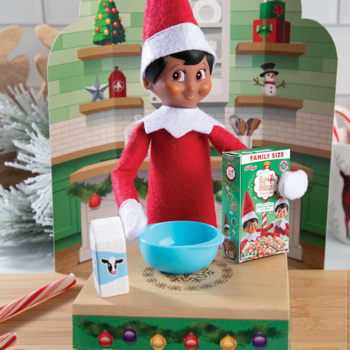 The Elf on the Shelf 24-Day Ultimate Kit – 70+ Props, 24 Idea Cards, 3 Backdrops