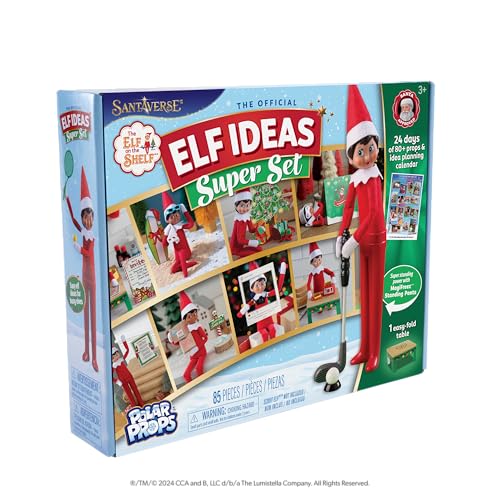 The Elf on the Shelf 24-Day Super Set — 80+ Props, MagiFreez Pants, Santa-Approved Elf Ideas Kit
