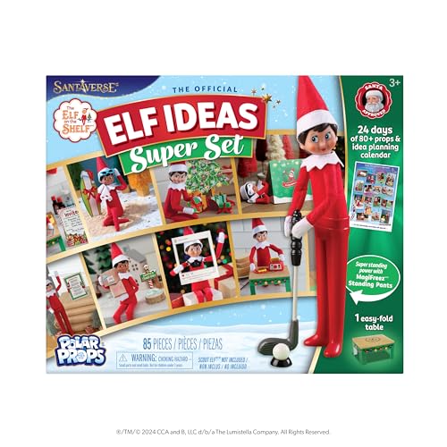 The Elf on the Shelf 24-Day Super Set — 80+ Props, MagiFreez Pants, Santa-Approved Elf Ideas Kit