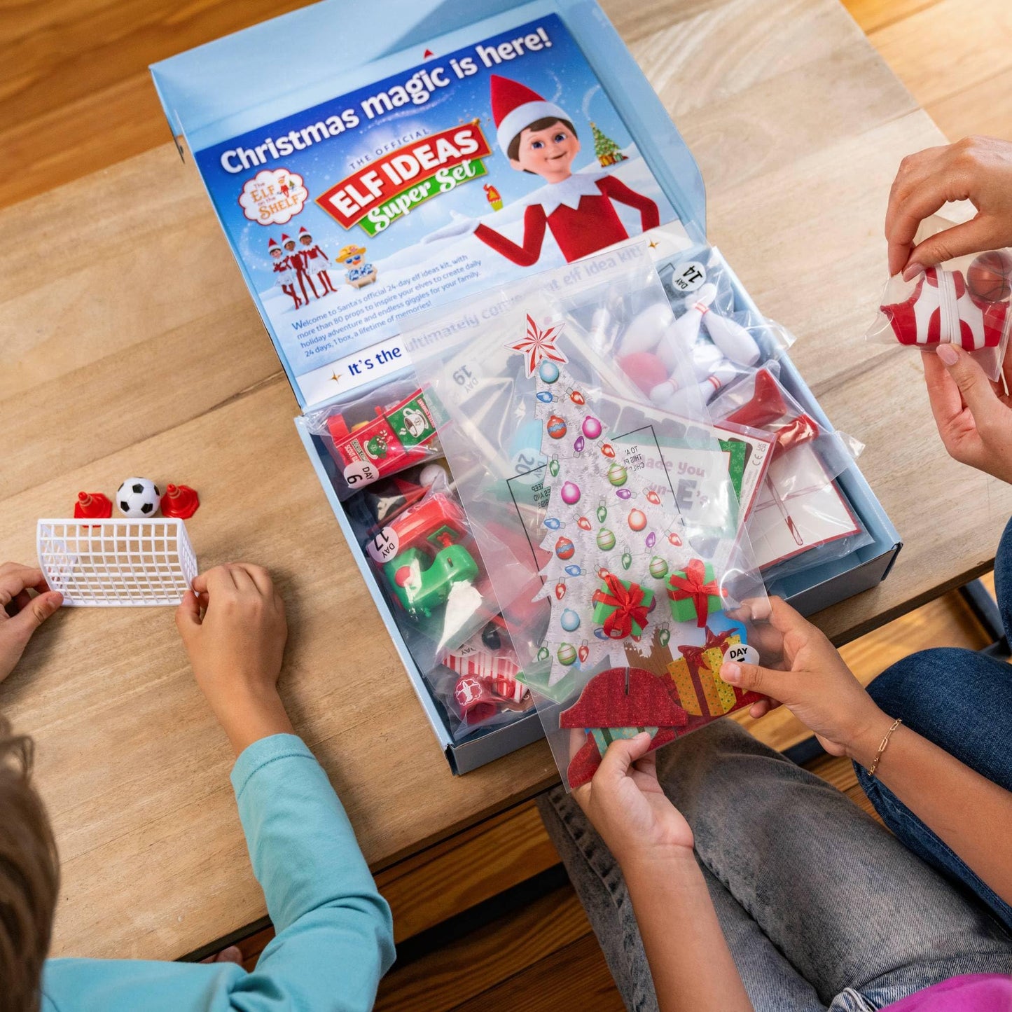 The Elf on the Shelf 24-Day Super Set — 80+ Props, MagiFreez Pants, Santa-Approved Elf Ideas Kit
