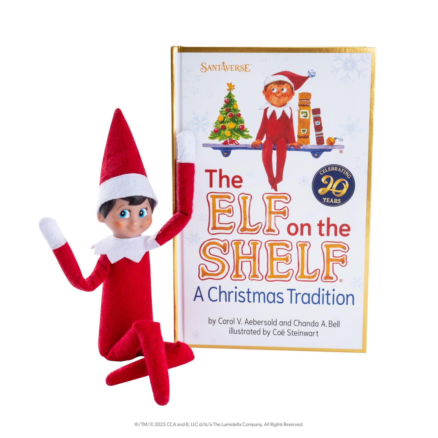 The Elf on the Shelf: 20th Anniversary Limited Edition Box Set – Posable Scout Elf, Storybook, Keepsake, Loungewear & Ornament
