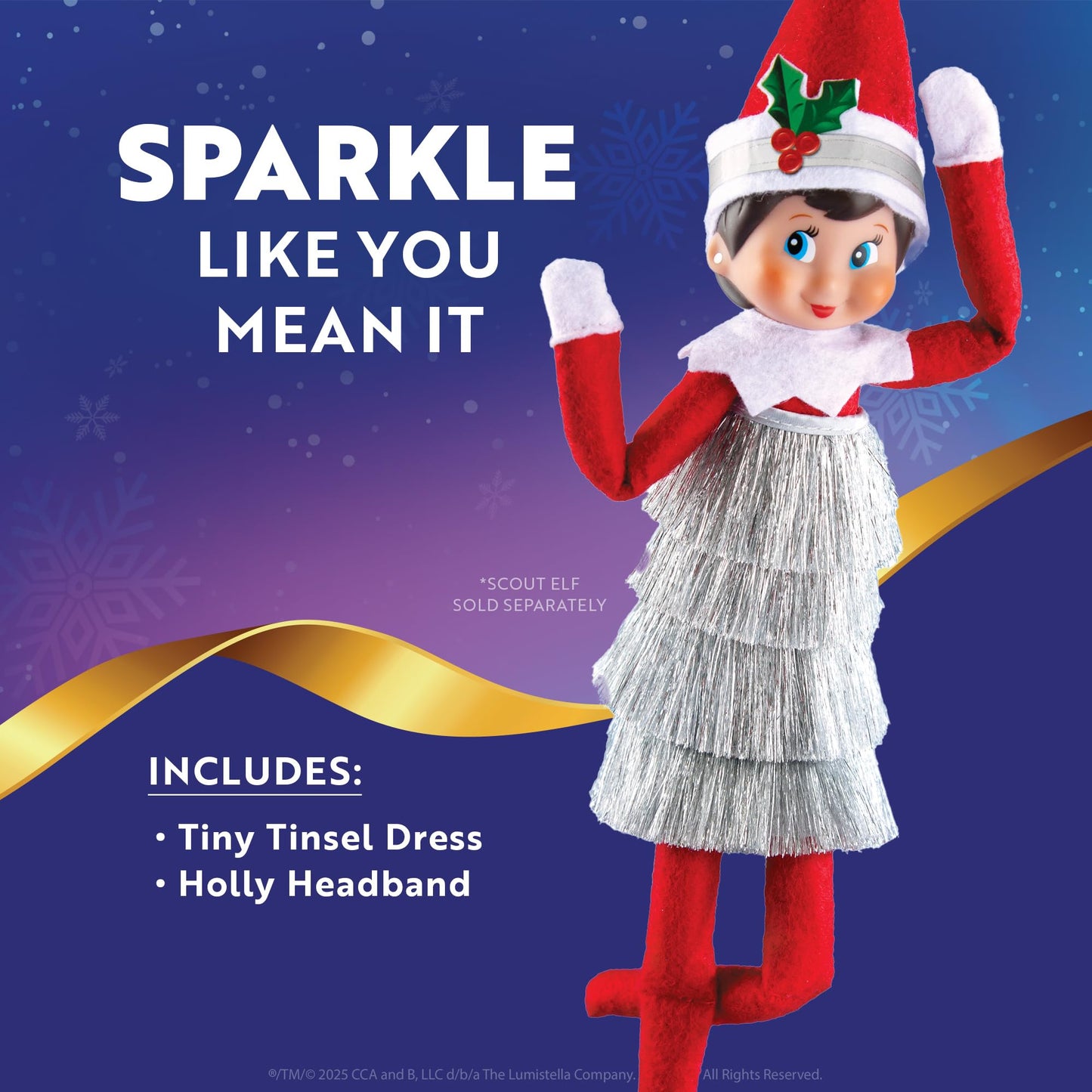 The Elf on the Shelf Claus Couture Tiny Tinsel Dress – Dazzling Vintage Elf Outfit