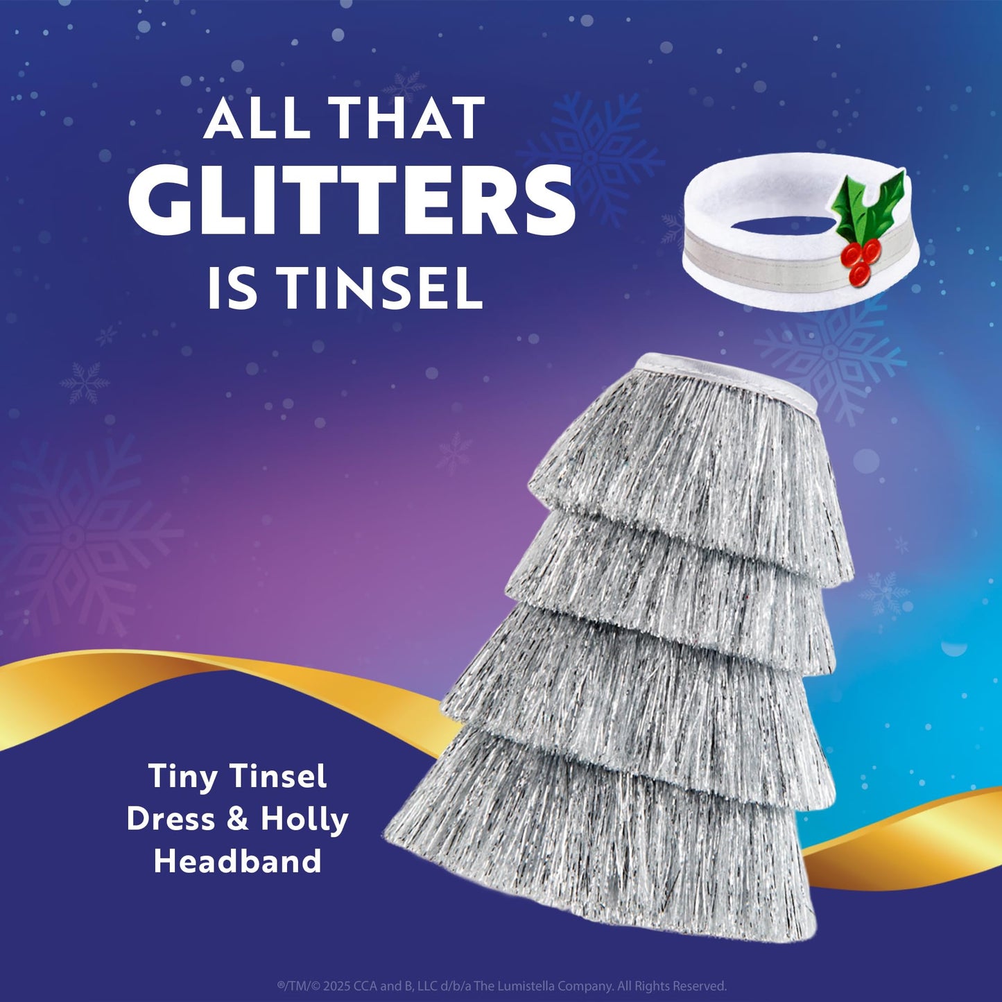 The Elf on the Shelf Claus Couture Tiny Tinsel Dress – Dazzling Vintage Elf Outfit
