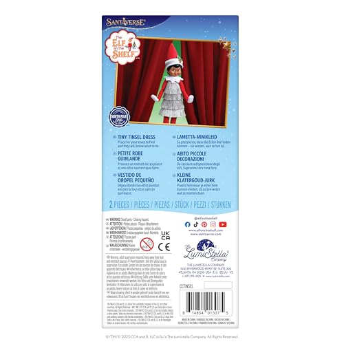 The Elf on the Shelf Claus Couture Tiny Tinsel Dress – Dazzling Vintage Elf Outfit