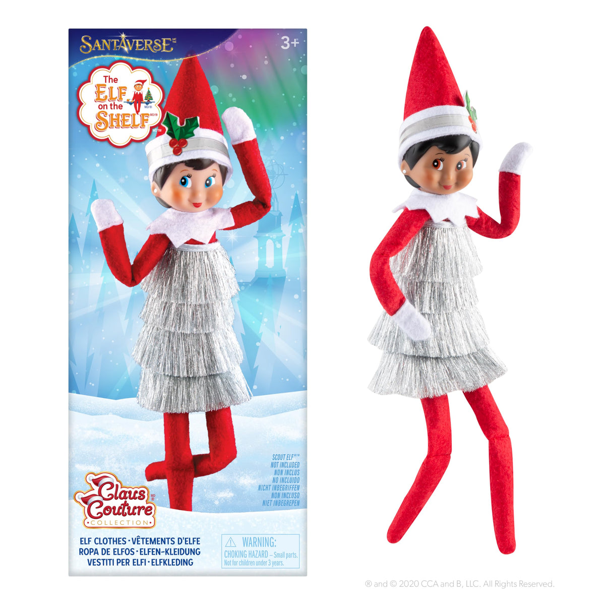 The Elf on the Shelf Claus Couture Tiny Tinsel Dress – Dazzling Vintage Elf Outfit