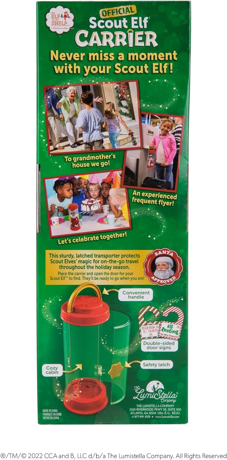 The Elf on the Shelf Christmas Tradition Box Set – Blue Eyed Boy Elf, Story Book & Scout Carrier