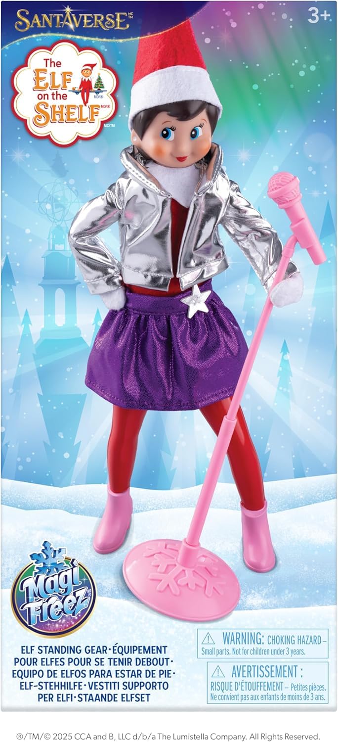 The Elf on the Shelf Blue-Eyed Girl Scout Elf with MagiFreez Pop Star Glam Jacket, Skirt & Accessories