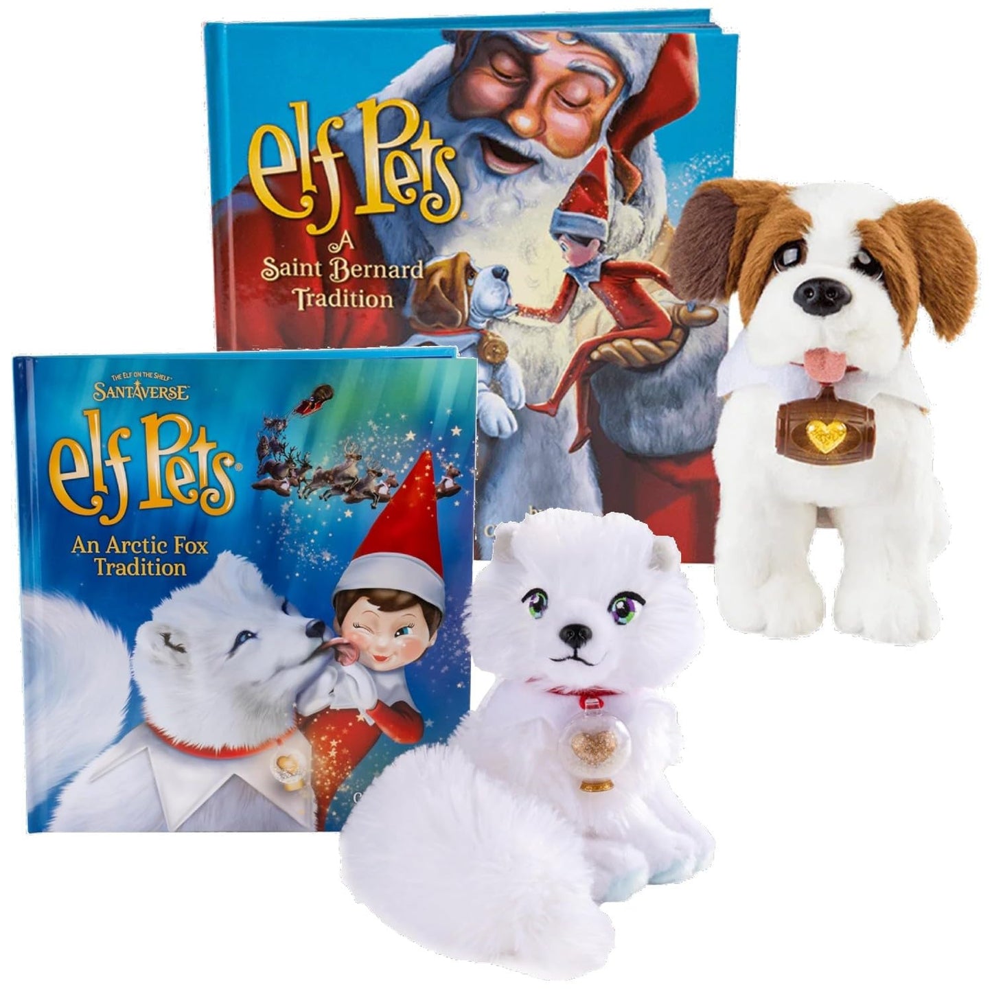 The Elf on the Shelf Elf Pets Traditions 2 Pack: Saint Bernard & Arctic Fox
