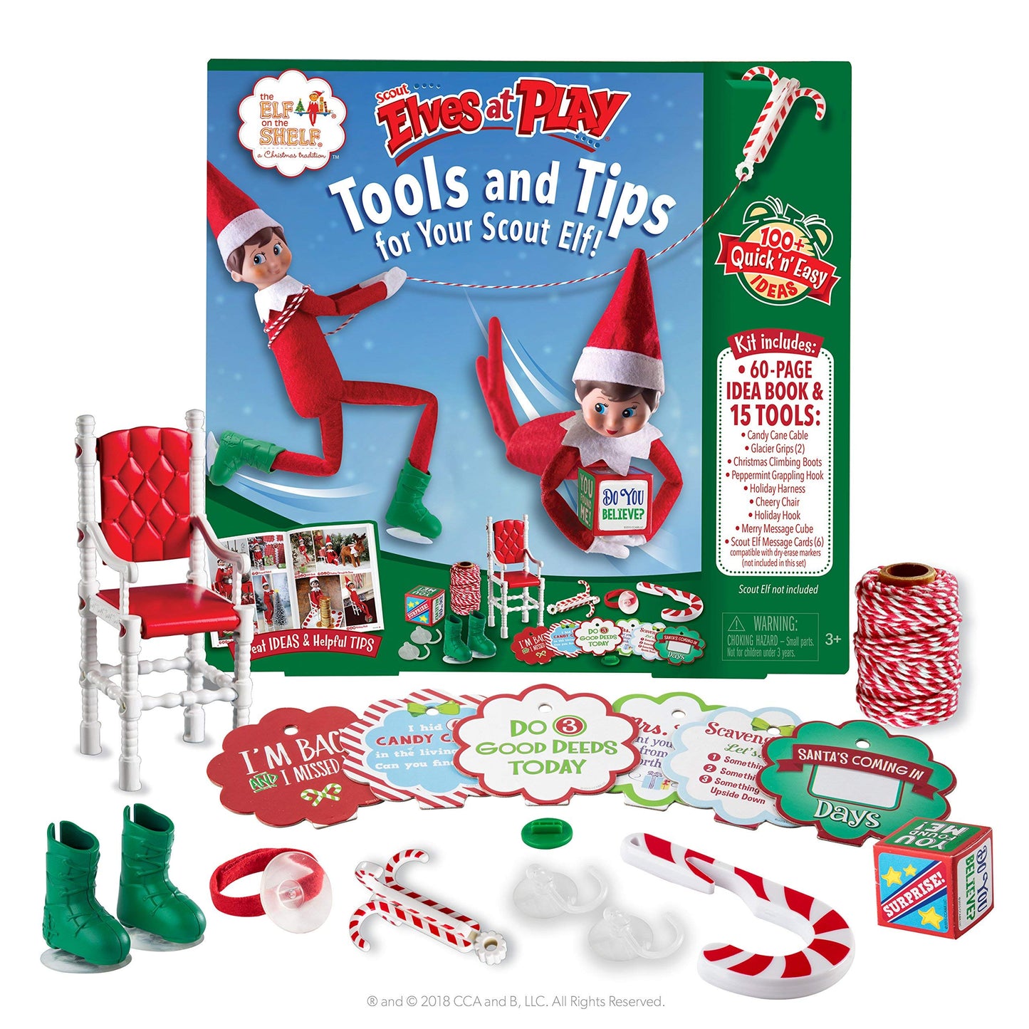 The Elf on the Shelf Elves at Play Kit: 60-Page Guide, 100+ Quick Ideas, and 15 Scout Elf Tools
