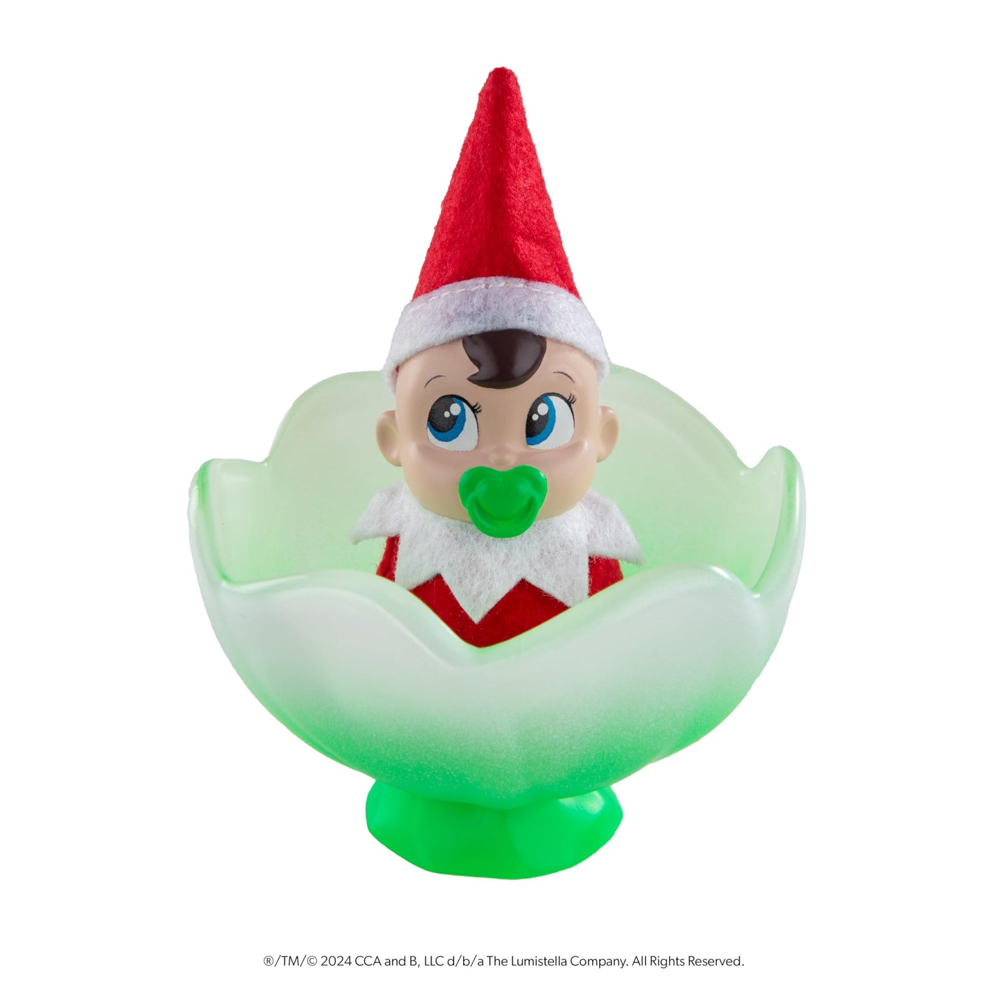The Elf on the Shelf Frost Pips Mini Blooms Elf Baby Boy with Blue Eyes – Frost Flower Cradle