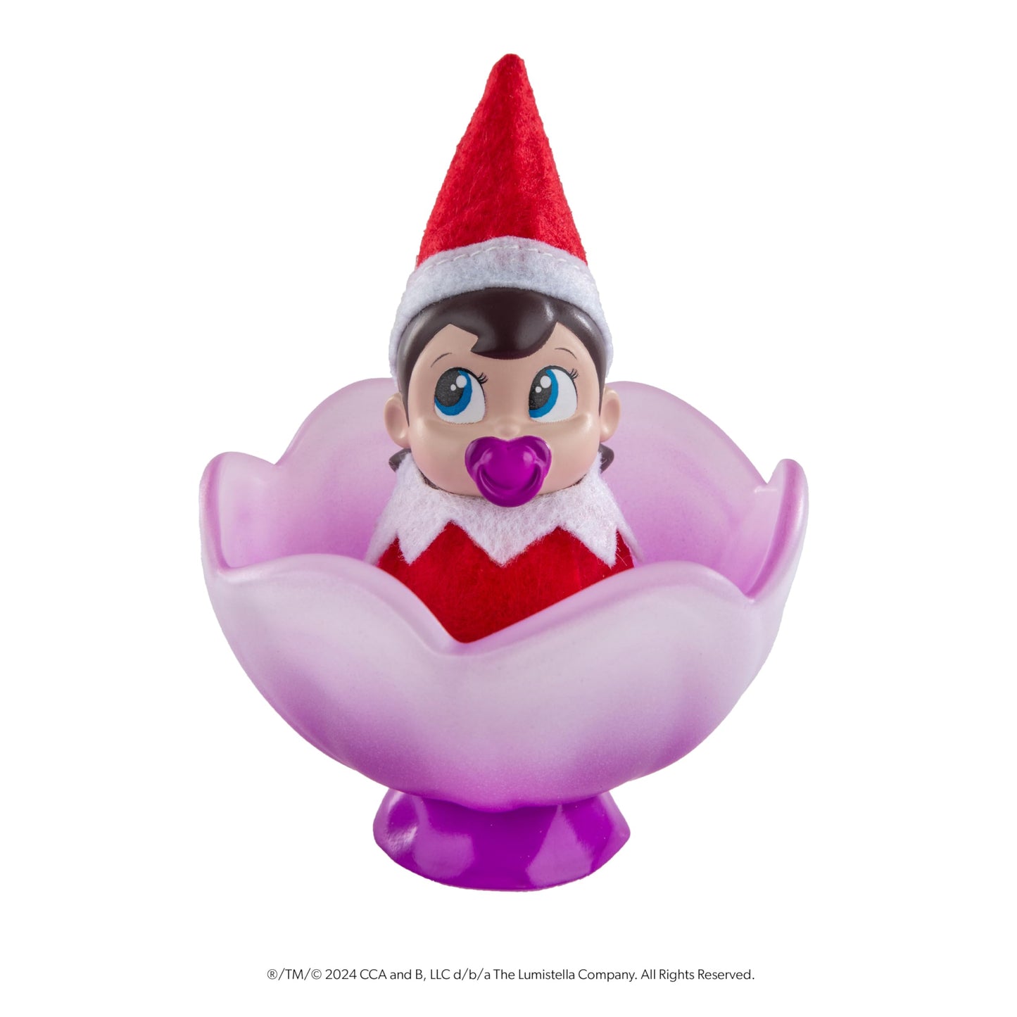 The Elf on the Shelf Frost Pips Mini Blooms Elf Baby Girl with Blue Eyes – Frost Flower Cradle Included
