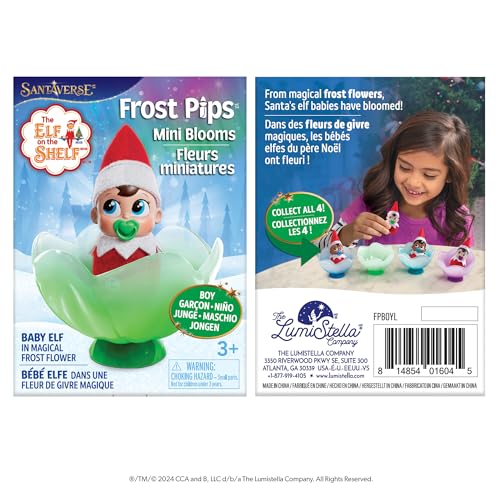 The Elf on the Shelf Frost Pips Mini Blooms Elf Baby Boy with Blue Eyes – Frost Flower Cradle