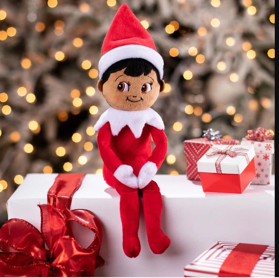 The Elf on the Shelf 12-Inch Plushee Pal Snuggler Elf Dark Tone – Girl & Boy