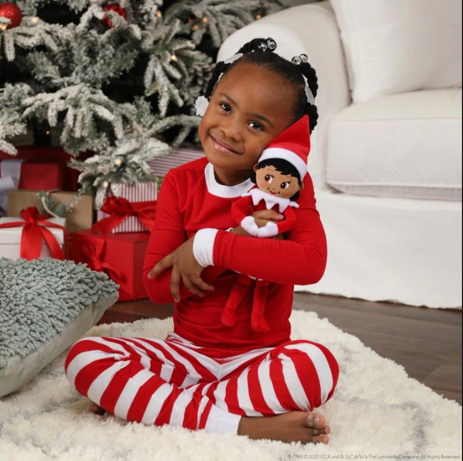 The Elf on the Shelf 12-Inch Plushee Pal Snuggler Elf Dark Tone – Girl & Boy