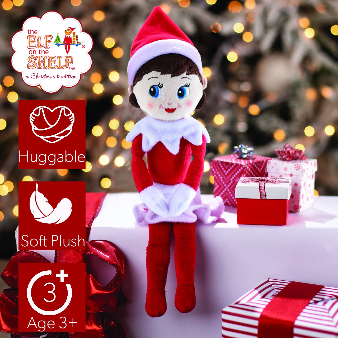 The Elf on the Shelf Plushee Pals Snuggler 12-Inch Girl | Soft Plush Elf Companion