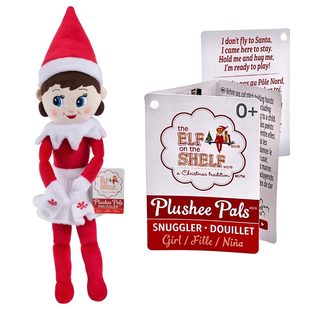 The Elf on the Shelf Plushee Pals Snuggler 12-Inch Girl | Soft Plush Elf Companion