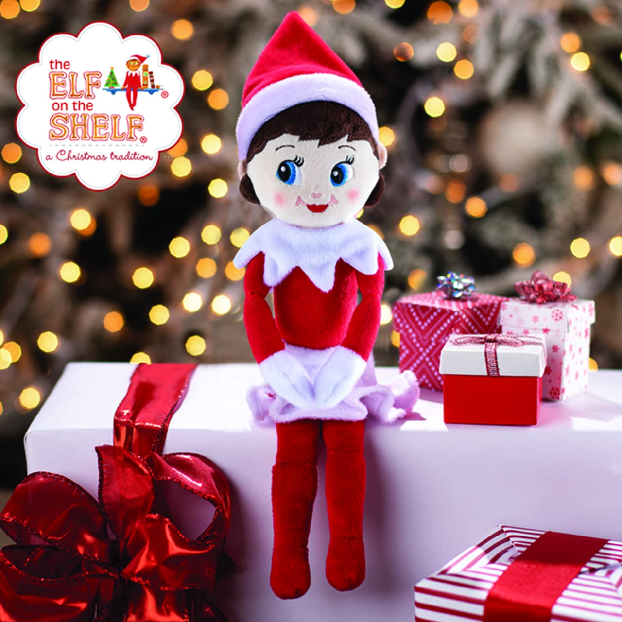The Elf on the Shelf Plushee Pals Snuggler 12-Inch Girl | Soft Plush Elf Companion