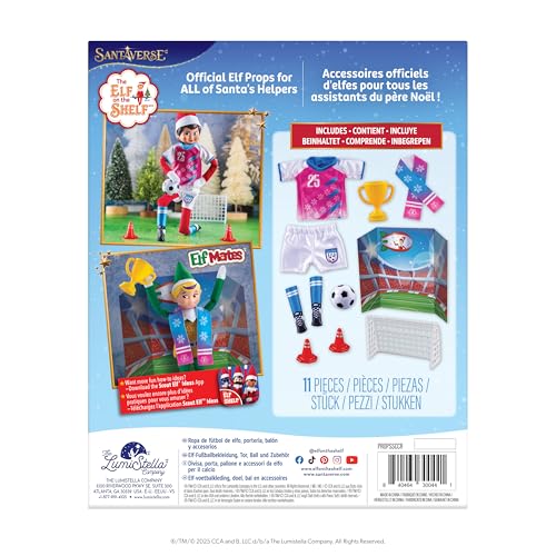 The Elf on the Shelf Polar Props North Pole Pitch Kit – 11-in-1 Elf Soccer Playset (Scout Elf Not Included)