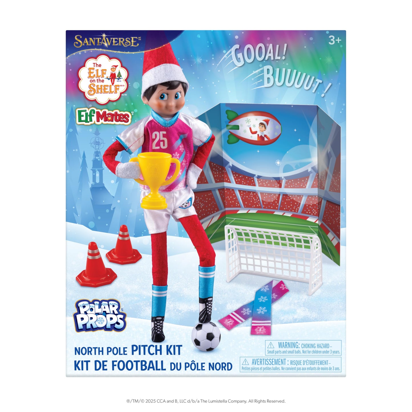 The Elf on the Shelf Polar Props North Pole Pitch Kit – 11-in-1 Elf Soccer Playset (Scout Elf Not Included)