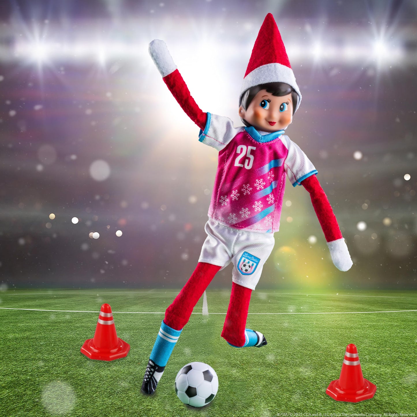 The Elf on the Shelf Polar Props North Pole Pitch Kit – 11-in-1 Elf Soccer Playset (Scout Elf Not Included)