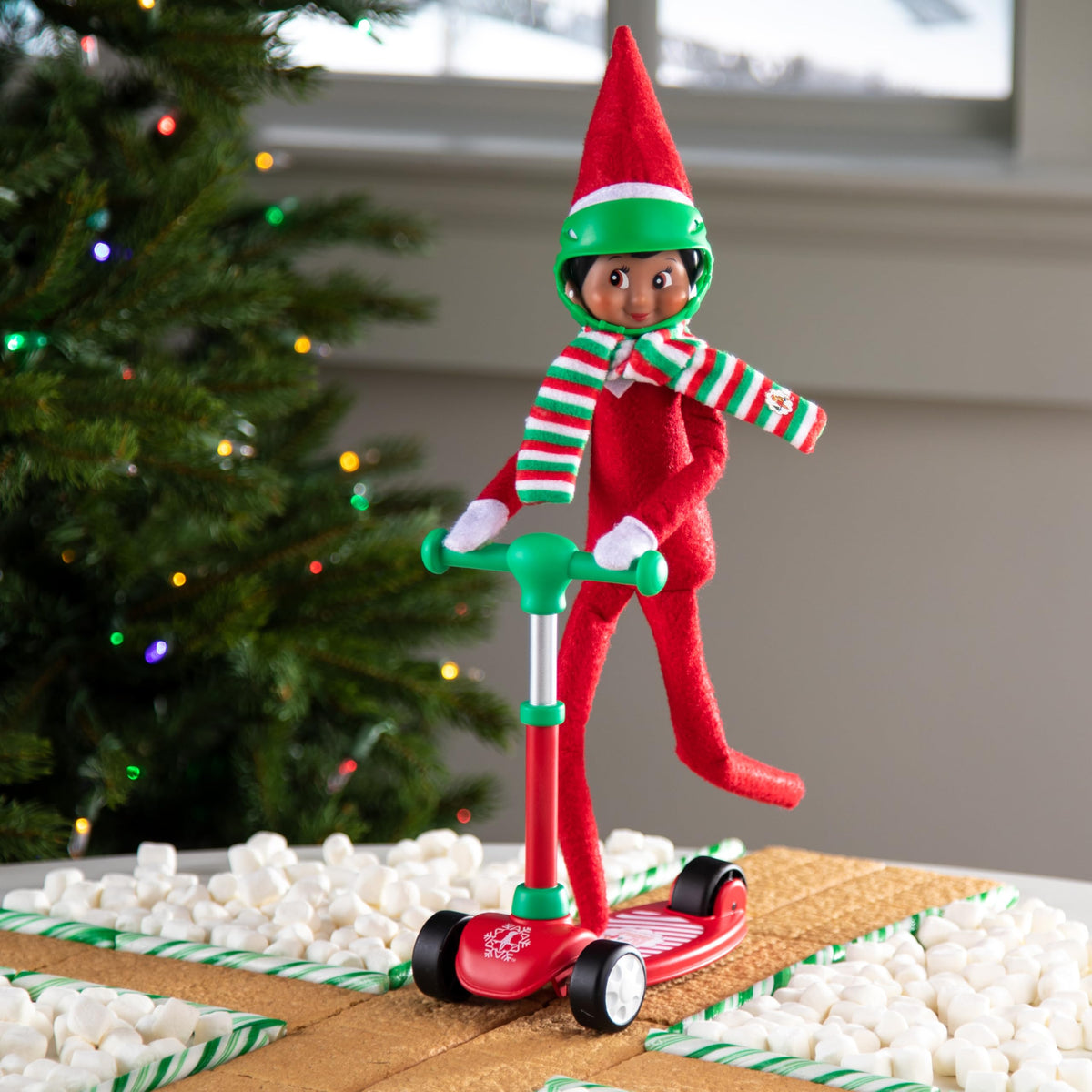 The Elf on the Shelf Stand n Scoot – Plastic Scooter Prop for Silly Christmas Elf Scenes