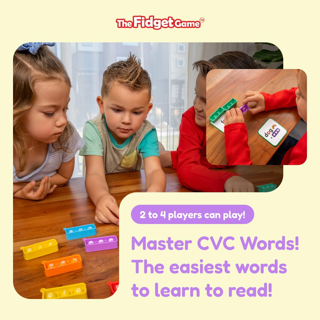 The Fidget Game Sneaky Elves: Multisensory CVC Word Game for Early Reading & Phonics
