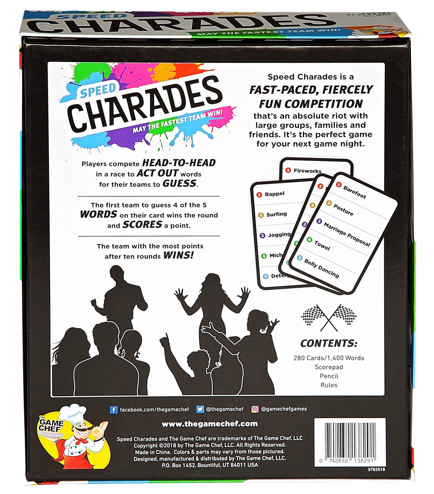 The GAME CHEF Speed Charades Party Game – 1400 Charades for Quick Team Play