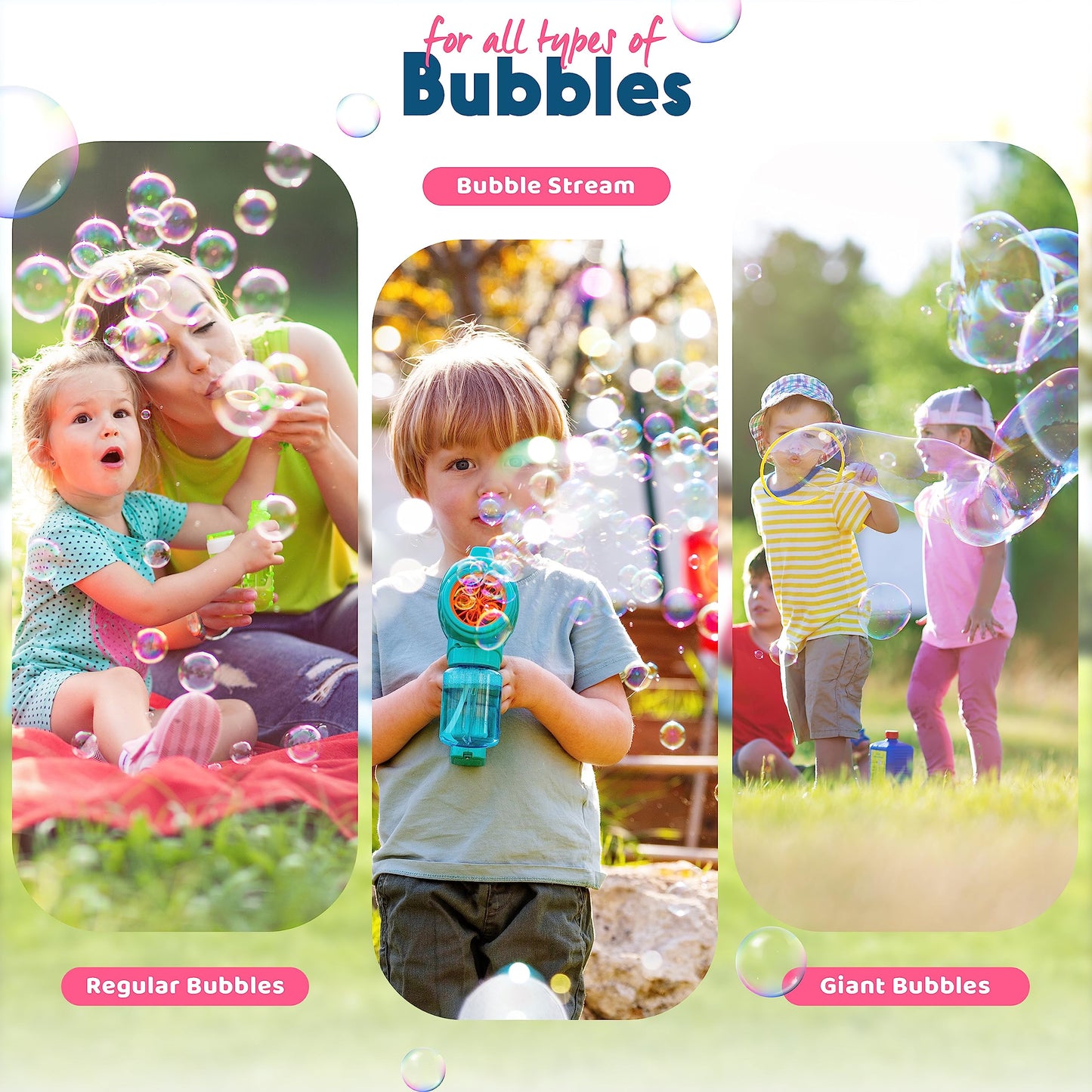 The Glowhouse Premium Bubble Solution 169 oz – Non-Toxic, Ready-to-Use Refill for Bubble Machines, Guns & Wands