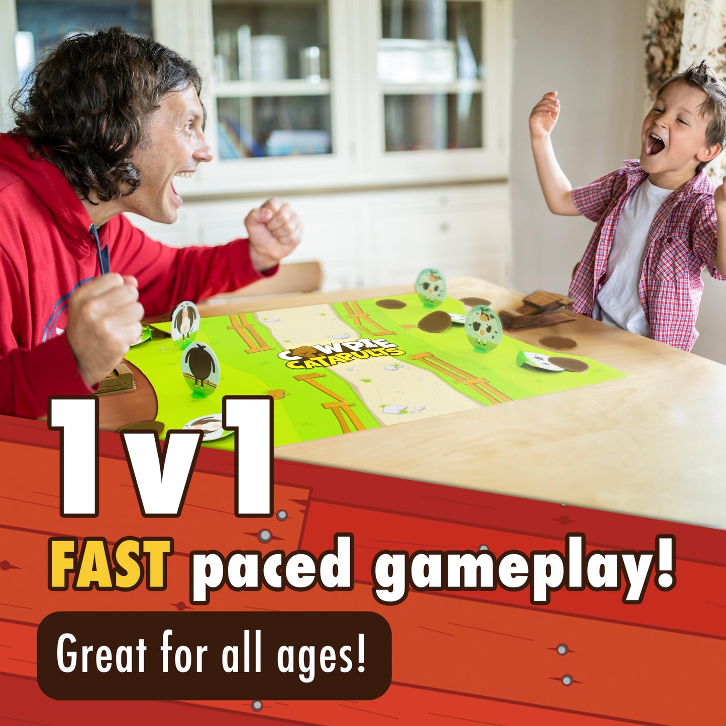 The Good Game Company Cowpie Catapults - Fun Barnyard Board Game for Kids 6+