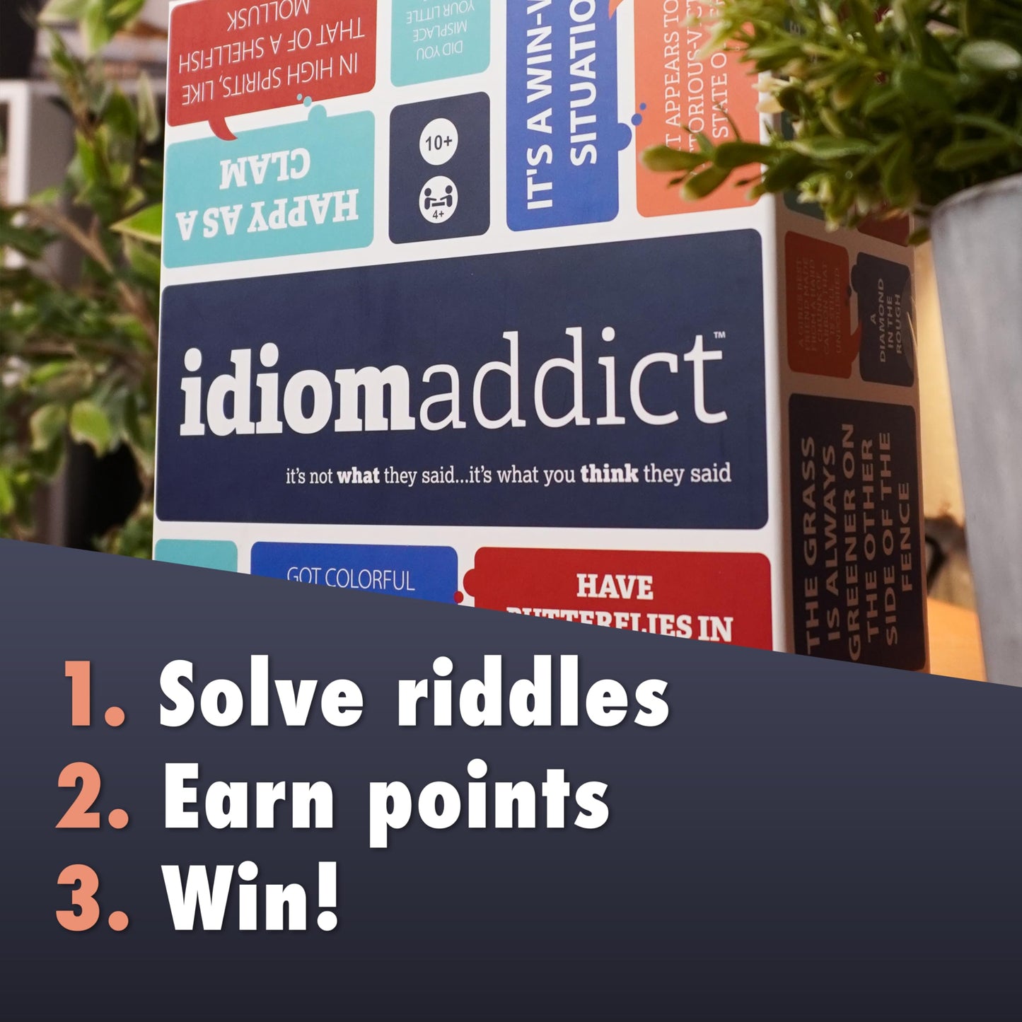 Idiom Addict — 2400 Funny Brain Teasers for 4+ Players | The Good Game Company