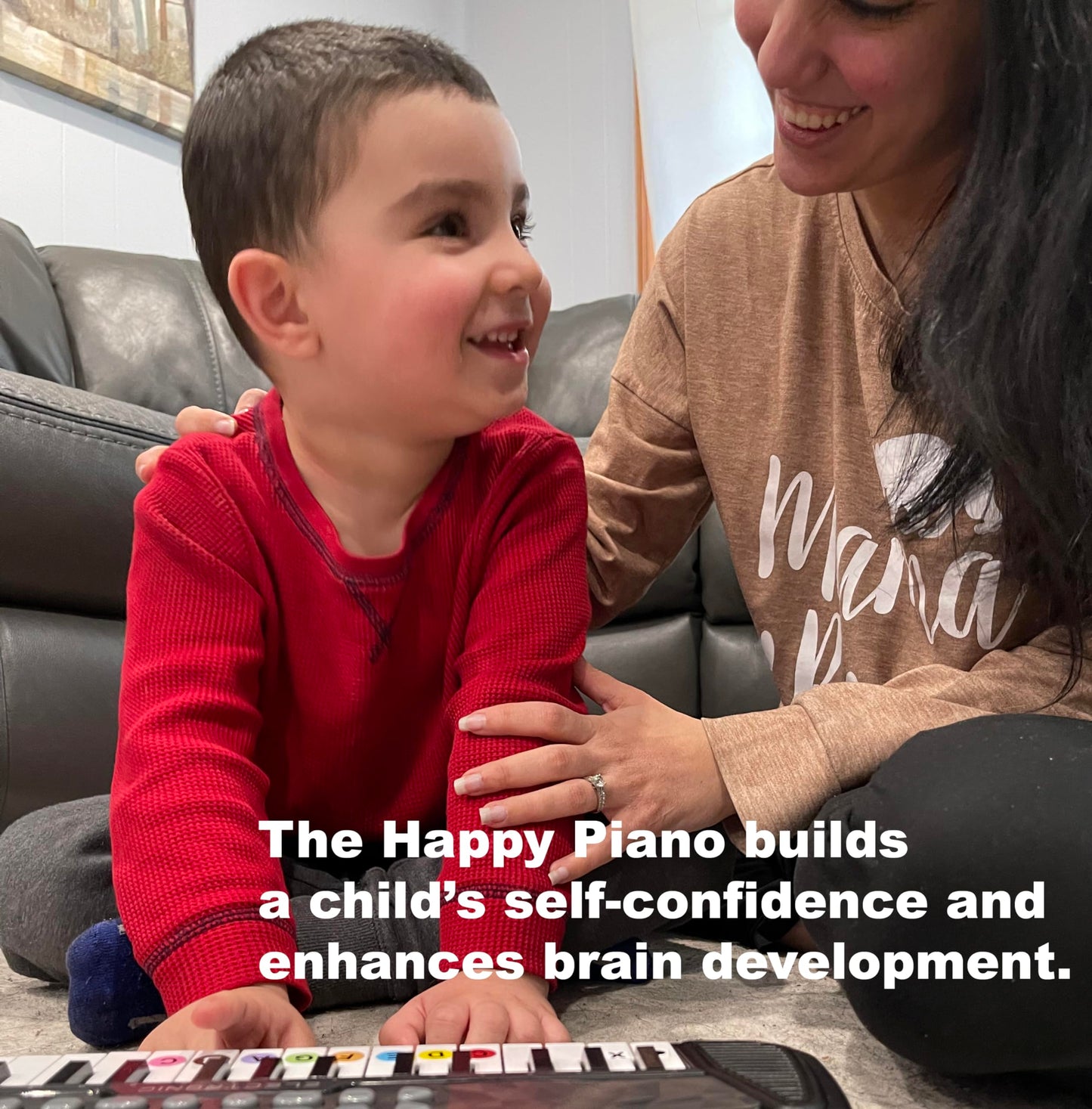 The Happy Piano Kit: Preschool Book & Color Keyboard Stickers with QR Codes | 3-5 Year Olds