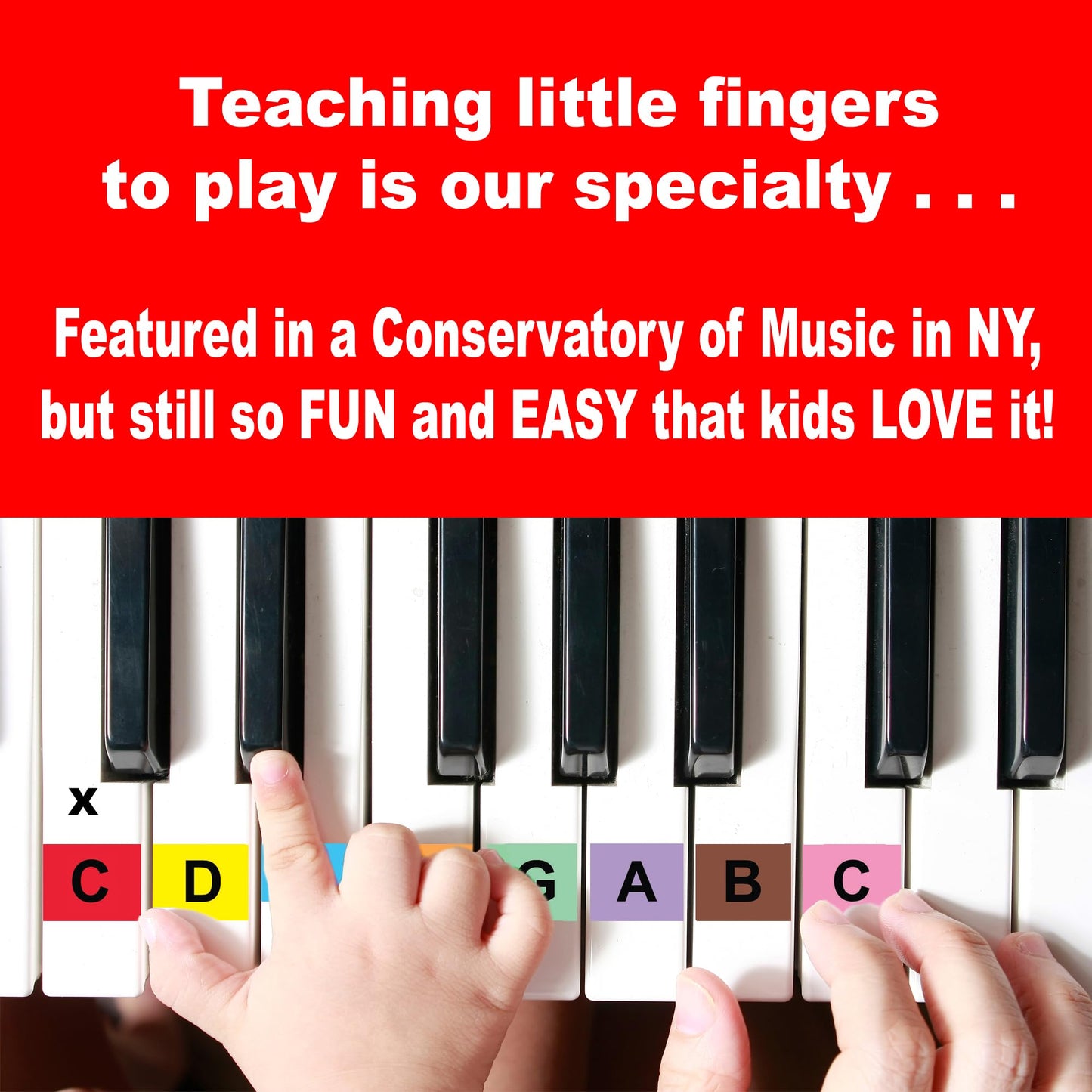 The Happy Piano Kit: Preschool Book & Color Keyboard Stickers with QR Codes | 3-5 Year Olds