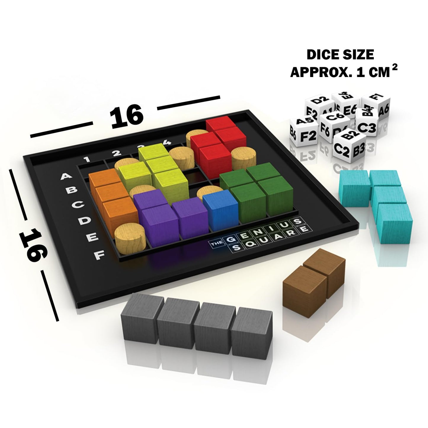 The Genius Square by The Happy Puzzle Company – Game of The Year Award Winner, 60,000+ Solutions STEM Puzzle