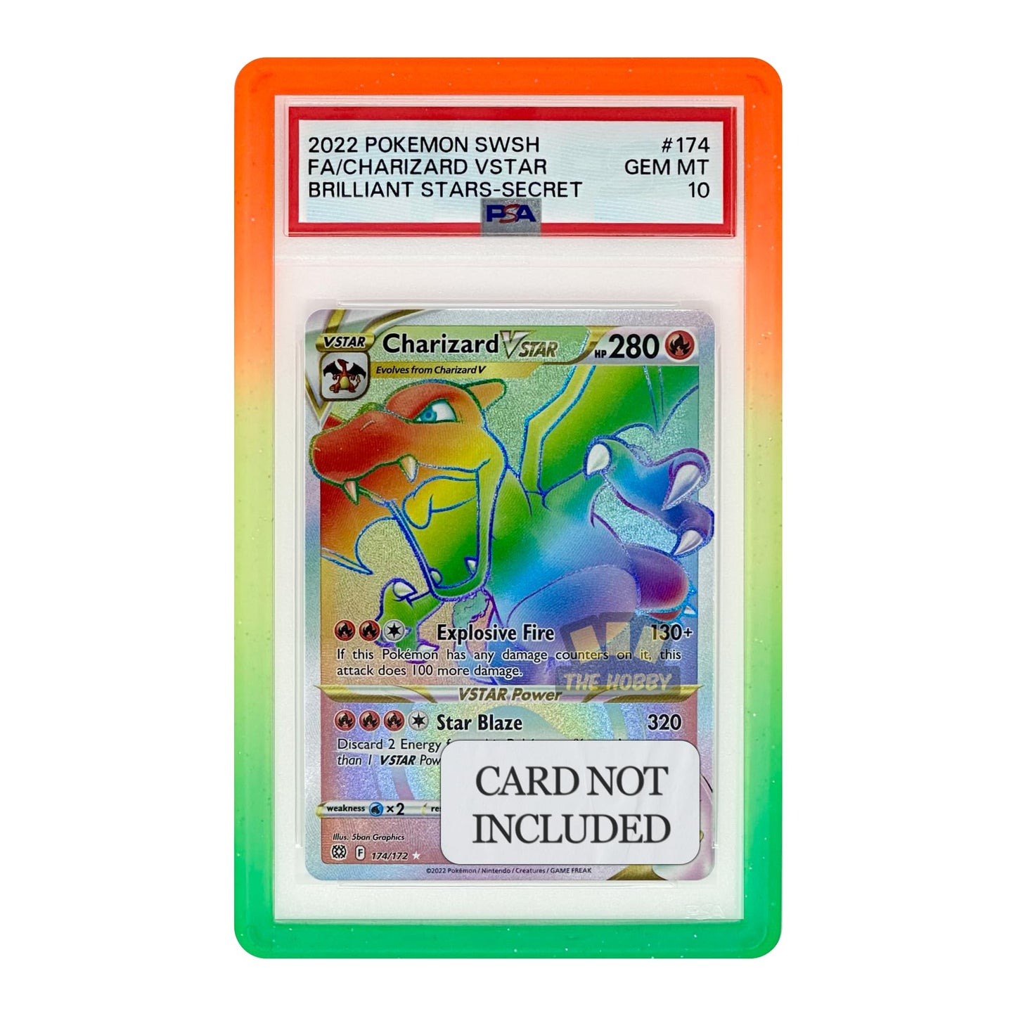 The Hobby Lair Slab Shield for PSA Graded Cards Only | Gradient Rainbow Edge Protector | 1 Pack