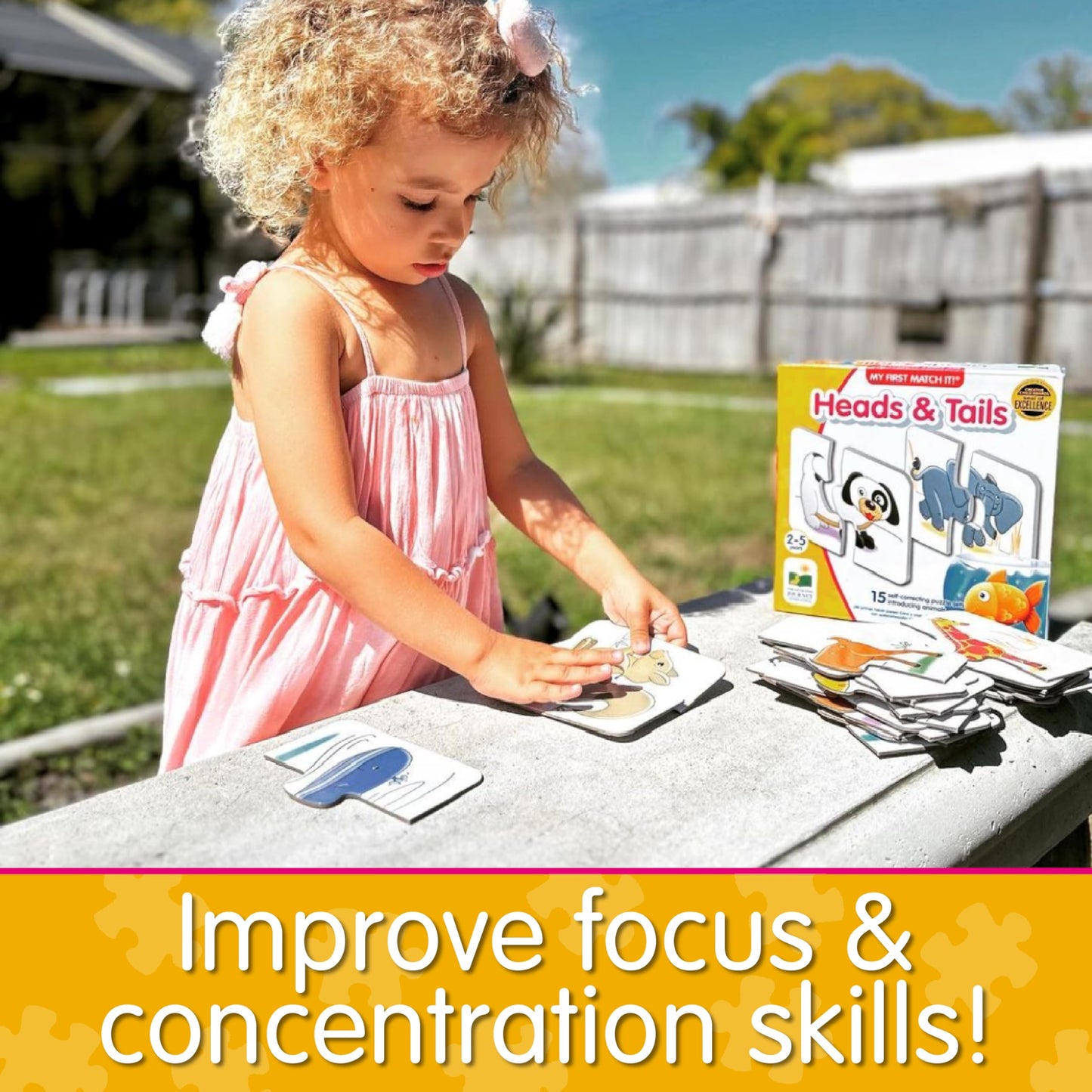 The Learning Journey: My First Match It! Head and Tails – 15 Self-Correcting Animal Puzzles