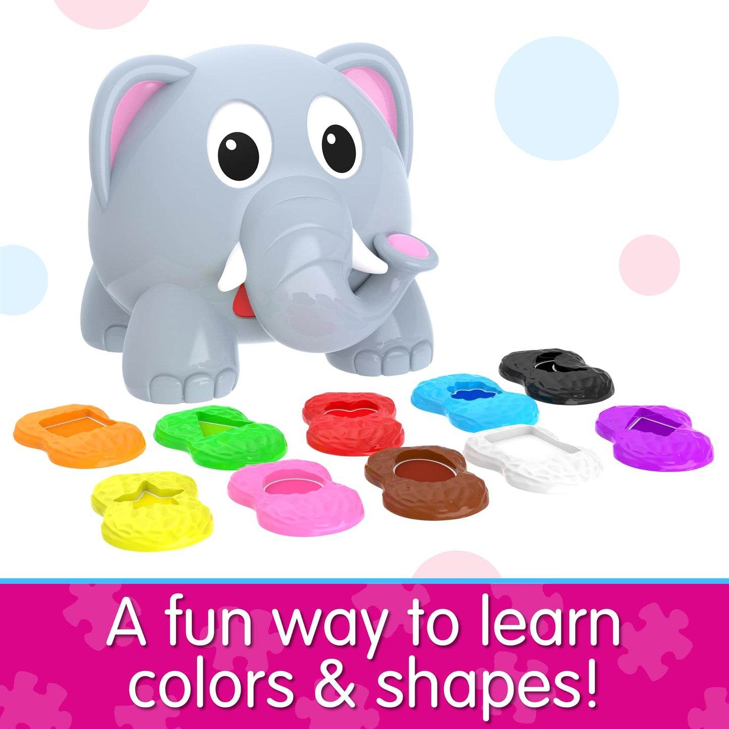 The Learning Journey Learn with Me Shapes Elephant – Colors & Shapes Toy for Toddlers 2+