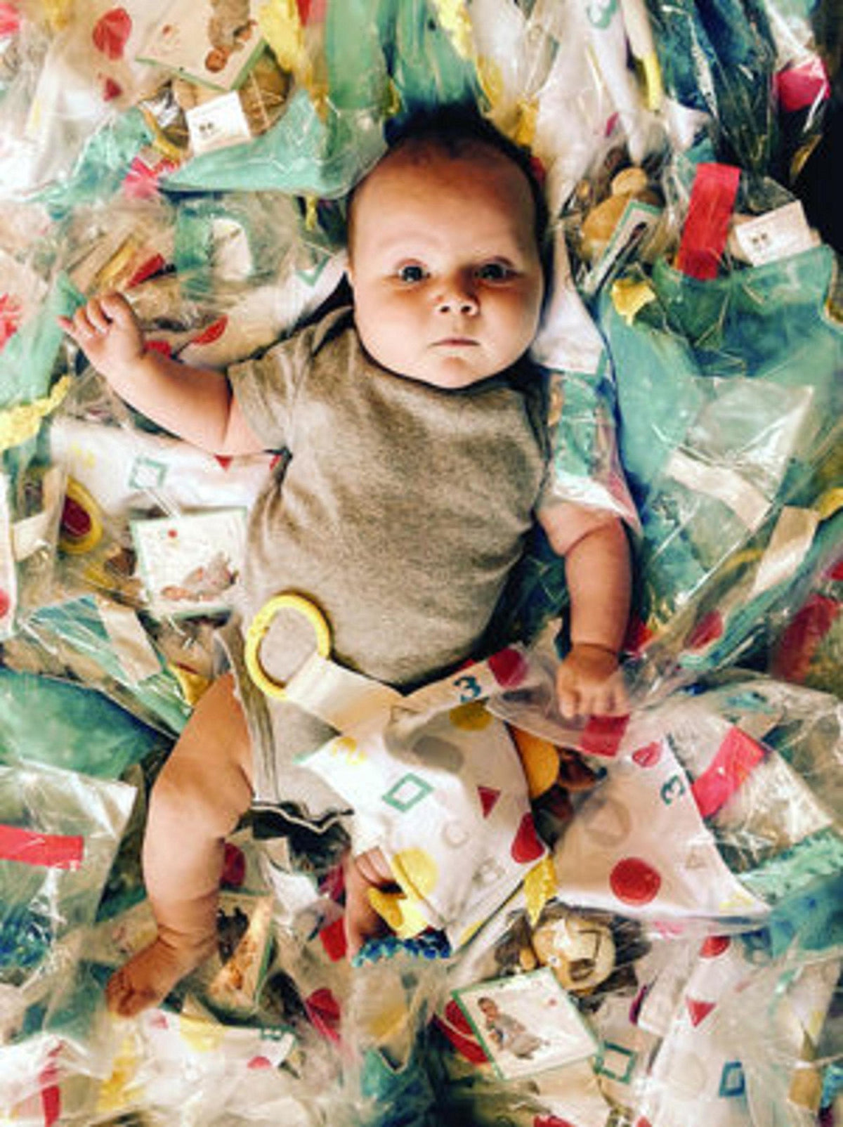 The Learning Lovey: Baby Sensory & Teething Ribbon Tag Lovey Blanket – 14” x 18” (Firefighter)