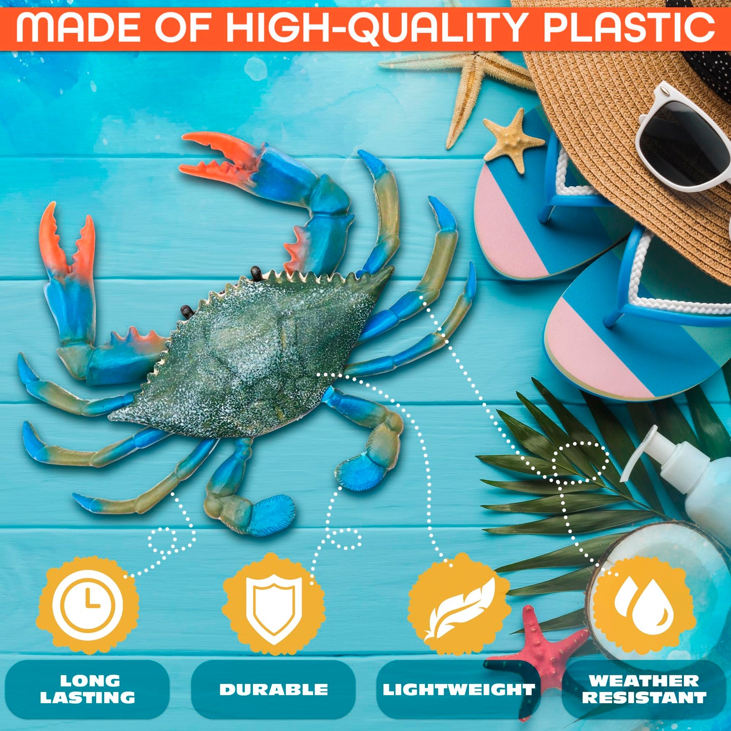 2 Pcs Blue Crab Toy – Realistic Aquarium & Coastal Decor | The Little Green Change
