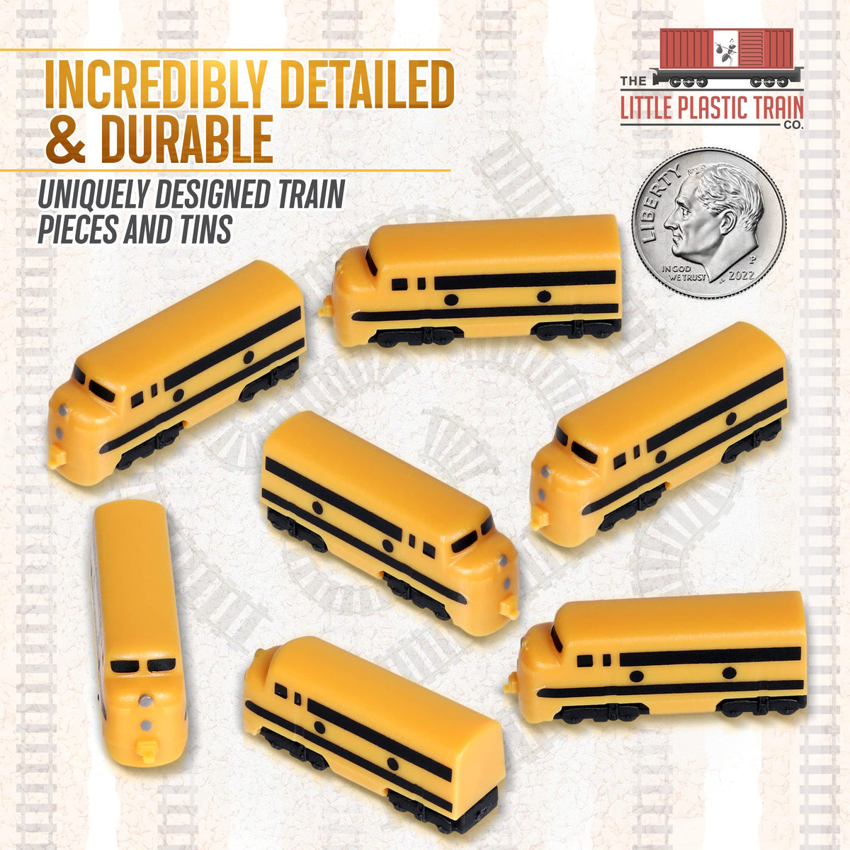 Hornet Deluxe Board Game Train Set by The Little Plastic Train Co. | Ticket to Ride & Family Board Games (Yellow)