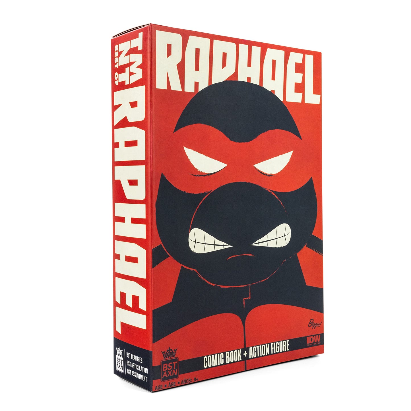 The Loyal Subjects Raphael BST AXN 5-Inch Figure + IDW Best of Raphael 100-Page Comic Set | TMNT