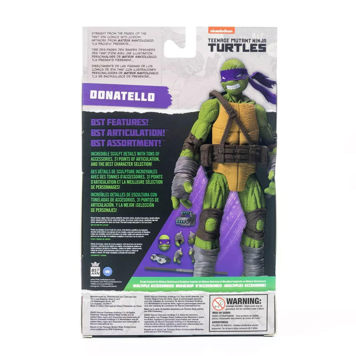 The Loyal Subjects IDW Inspired TMNT Donatello 5-Inch Action Figure | BST AXN Comic Heroes