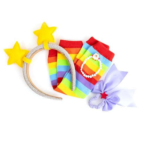 The Loyal Subjects Rainbow Brite Twink Dress Up Set – Plush Backpack, Star Headband & Rainbow Arm Warmers