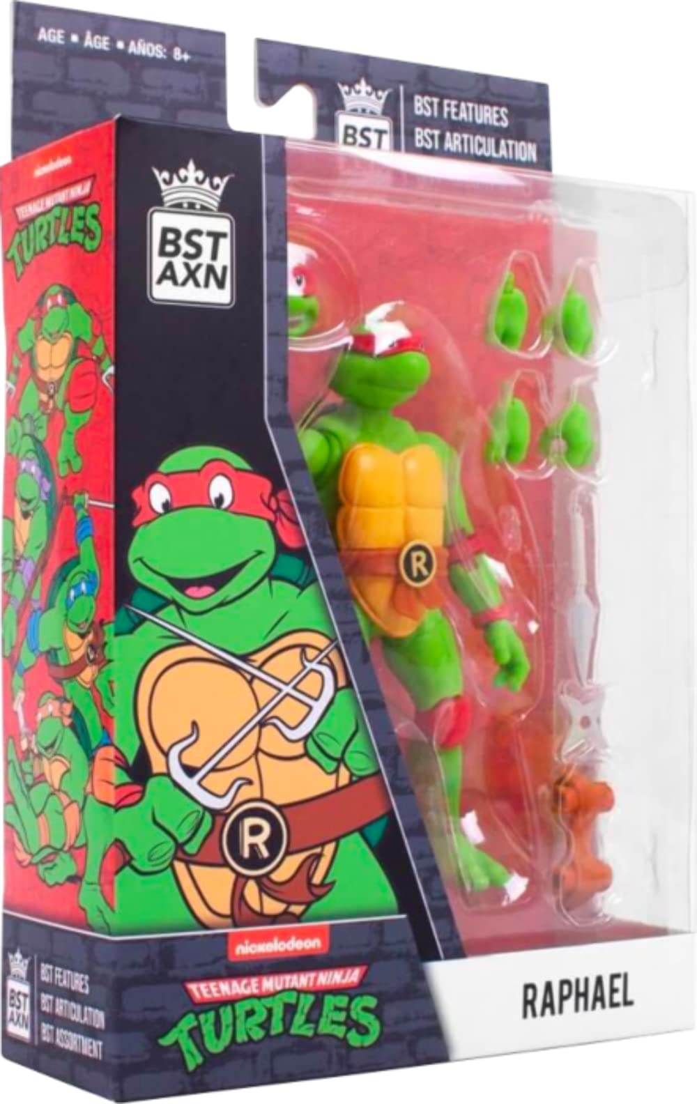 Loyal Subjects BST AXN Raphael 5-Inch TMNT Action Figure – Collectible Display