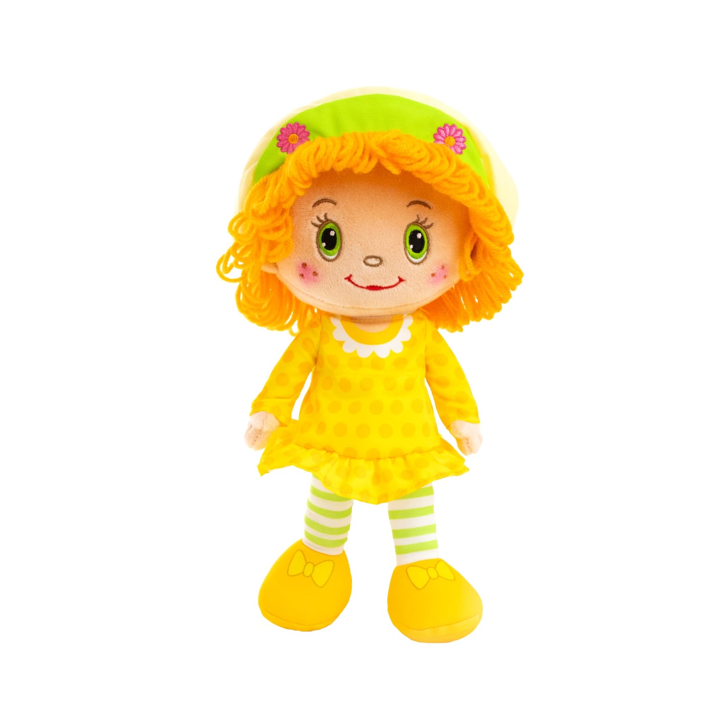 The Loyal Subjects Strawberry Shortcake 14in Lemon Meringue Rag Doll – Embroidered Plush