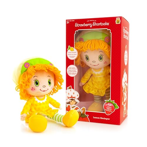 The Loyal Subjects Strawberry Shortcake 14in Lemon Meringue Rag Doll – Embroidered Plush