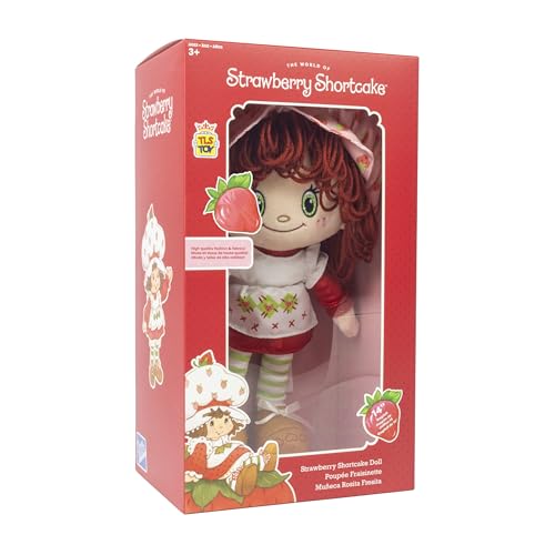 The Loyal Subjects Strawberry Shortcake 14-Inch Doll | Soft Plush Rag Doll