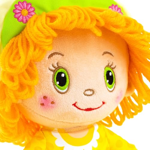 The Loyal Subjects Strawberry Shortcake 14in Lemon Meringue Rag Doll – Embroidered Plush